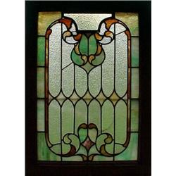 Stained glass window, stained and slag glass