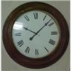 Image 1 : Walnut framed wall clock, painted tin face, n