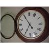 Image 2 : Walnut framed wall clock, painted tin face, n