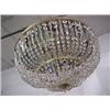 Image 2 : Chandelier with tiered crystal prisms, mirror