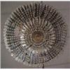 Image 3 : Chandelier with tiered crystal prisms, mirror