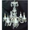 Image 1 : Crystal chandelier with six S-shaped arms, cr