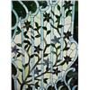 Image 2 : Stained glass window panel depicting flowerin