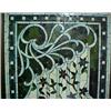 Image 3 : Stained glass window panel depicting flowerin