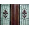 Image 3 : A pair of mahogany and stained glass side pan