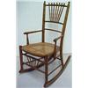 Image 1 : Bamboo carved maple rocker, half spindle back
