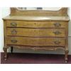 Image 2 : Bird's eye maple dresser with mirror, carved