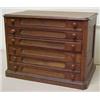Image 1 : Walnut spool cabinet, rectangular top with ch