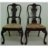 Image 1 : A pair of walnut side chairs by Berkey and Ga