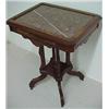 Image 4 : Walnut Victorian marble top table, rectangula