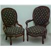 Image 2 : Walnut Victorian lady's and gentleman's chair