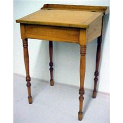 Butternut school master's desk, top with spla