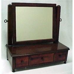 Mahogany shaving stand, rectangular swivel mi