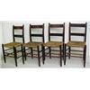Image 1 : A set of four rush seat side chairs, box stre