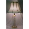 Image 1 : Cut glass lamp, cut glass prism finial over r