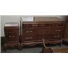 Image 2 : Nine piece burled walnut French style bedroom