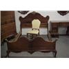 Image 4 : Nine piece burled walnut French style bedroom
