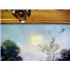 Image 3 : Unsigned oil on canvas landscape with house and pond