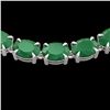Image 1 : Genuine 68 CTW Emerald Eternity Designer Inspired Tennis Necklace 14K Gold - 23401-REF#215X3A