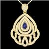 Image 1 : Genuine 2.0 CTW Tanzanite & Micro Pave Diamond Designer Necklace In 18K Gold - 21275-REF#123N5G