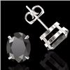 Image 2 : Genuine 10 CTW Black Diamond Designer Solitaire Stud Earrings In 18K Gold - 21655-REF#150Y3V