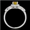 Image 2 : Genuine 1.33 CTW Certified Fancy Intense Genuine Diamond Solitaire Ring Gold - 35320-REF#104X5A