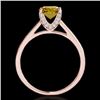 Image 2 : Genuine 2.0 CTW Certified Fancy Intense Genuine Diamond Solitaire Bridal Ring Gold - 34861-REF#176N5