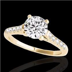 Genuine 1.20 CTW Certified G-I Genuine Diamond Solitaire Bridal Ring Gold - 34972-REF#94X2A