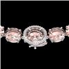 Image 1 : Natural 112 CTW Morganite & Diamond Halo Micro Solitaire Necklace 14K Gold - 22306-REF#1617R6Z