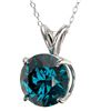 Image 2 : Genuine 2.04 CTW Certified Intense Blue Genuine Diamond Solitaire Necklace Gold - 36814-REF#320X7A
