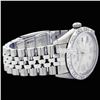 Image 2 : Rolex Men's Stainless Steel, QuickSet, Arabic Dial Pyramid Diam Bezel - REF#414Z5F