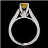 Image 2 : Genuine 1.61 CTW Certified Fancy Intense Genuine Diamond Pave Ring Two Tone Gold - 35463-REF#123R2Z