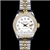 Image 2 : Rolex Men's 2Tone 14K Gold/ SS, QuickSet, Diamond Dial & Diamond Bezel - REF#458A2M