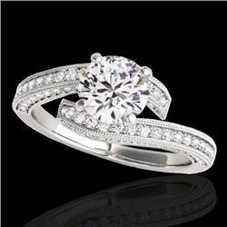 Genuine 2.0 CTW Certified G-I Genuine Diamond Bypass Solitaire Bridal Ring Gold - 35133-REF#158Z8Y