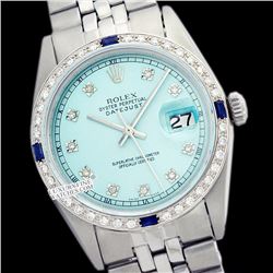 Rolex Men's Stainless Steel, QuickSet, Diam Dial & Diam/Sapphire Bezel - REF#425V5H