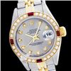 Image 1 : Rolex Men's 2Tone 14K Gold/ SS, QuickSet, Diam Dial & Diam/Ruby Bezel - REF#458G2R