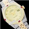 Image 1 : Rolex Ladies 2Tone 14K Gold/ Stainless Steel, Roman Dial & Diam/Ruby Bezel, Saph Crystal - REF#294X5