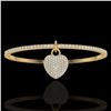 Image 1 : Natural 3.50 CTW Eternity Micro Pave Diamond Eternity Bangle 14K Yellow Gold - 20038-REF#186T9X