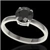 Image 2 : Genuine 2.0 CTW Black Diamond Designer Inspired Solitaire Engagement Ring 18K Gold - 22215-REF#58T7X