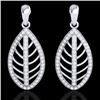 Image 1 : Natural 2.0 CTW Micro Pave Diamond Certified Designer Earrings 18K Gold - 21474-REF#128F6M
