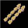 Image 1 : Genuine 6.0 CTW Citrine & Diamond Certified Tennis Earrings 10K Gold - 21517-REF#27M2H