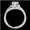 Image 2 : Genuine 2.0 CTW Certified G-I Genuine Diamond Bridal Solitaire Halo Ring Two Tone Gold - 33839-REF#3