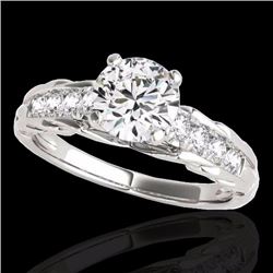 Genuine 1.20 CTW Certified G-I Genuine Diamond Solitaire Bridal Ring Gold - 34934-REF#98M8H