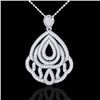 Image 2 : Genuine 1.50 CTW Micro Pave Diamond Necklace Designer In 18K White Gold - 21281-REF#124H3R