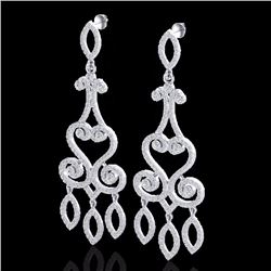 Genuine 3.25 CTW Diamond Certified Micro Pave Designer Earrings 14K Gold - 22415-REF#203Z4Y