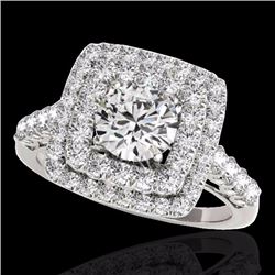 Genuine 2.30 CTW Certified G-I Genuine Diamond Bridal Solitaire Halo Ring Gold - 34594-REF#181N6G