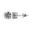 Image 2 : Genuine 1.50 CTW Certified H-I Quality Genuine Diamond Solitaire Stud Earrings Gold - 33069-REF#101G