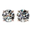 Image 1 : Genuine 3.05 CTW Certified H-I Quality Genuine Diamond Solitaire Stud Earrings Gold - 36692-REF#478Y