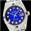 Image 1 : Rolex Ladies Stainless Steel, Diam Dial & Diam/Sapphire Bezel, Saph Crystal - REF#338M2K