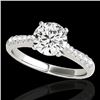 Image 1 : Genuine 1.25 CTW Certified G-I Genuine Diamond Solitaire Bridal Ring Gold - 34819-REF#98H3R